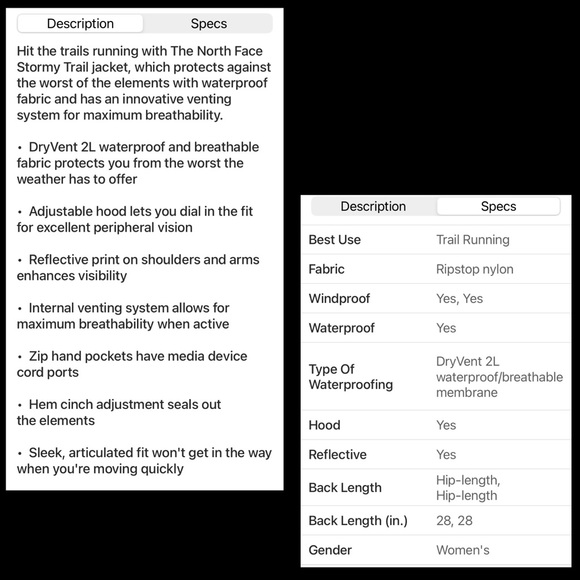 TNF Stormy Trail Jacket - SMALL - Picture 12 of 12